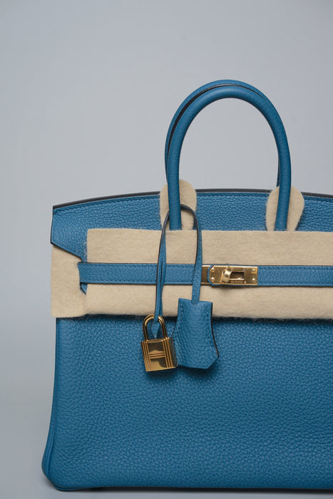 Hermes Birkin 25 in Bleu Colvert Togo Ghw (Brand New)