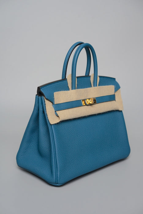 Hermes Birkin 25 in Bleu Colvert Togo Ghw (Brand New)