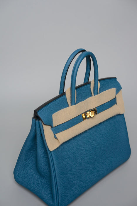Hermes Birkin 25 in Bleu Colvert Togo Ghw (Brand New)