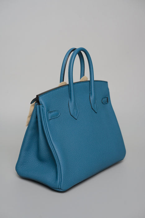 Hermes Birkin 25 in Bleu Colvert Togo Ghw (Brand New)