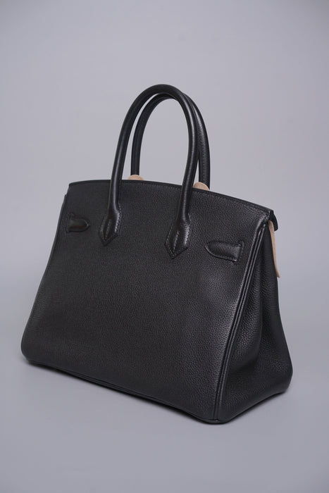 Hermes Birkin 30 in Noir Togo Phw