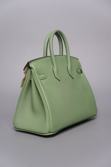 Hermes Birkin 25 in Vert Criquet Swift Ghw (Brand New)