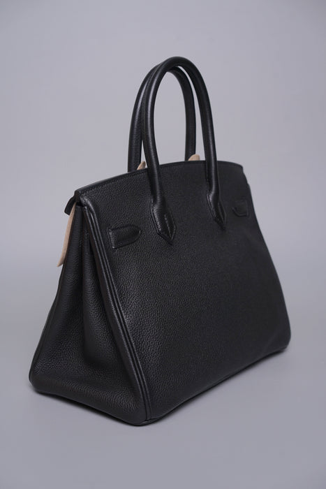 Hermes Birkin 30 in Noir Togo Phw