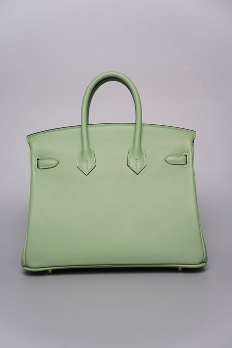 Hermes Birkin 25 in Vert Criquet Swift Ghw (Brand New)