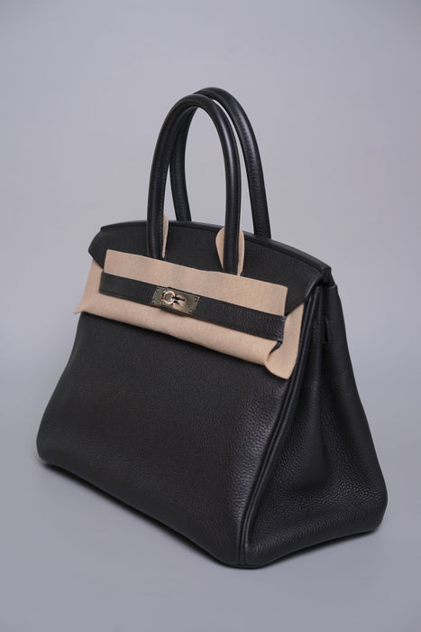 Hermes Birkin 30 in Noir Togo Phw