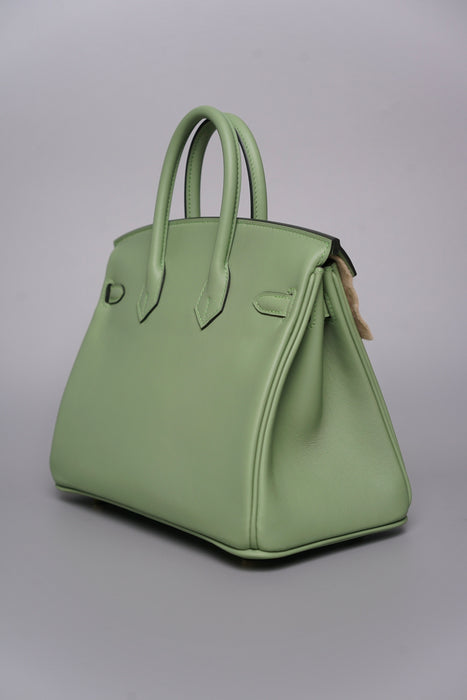 Hermes Birkin 25 in Vert Criquet Swift Ghw (Brand New)
