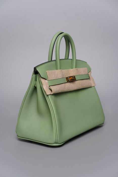 Hermes Birkin 25 in Vert Criquet Swift Ghw (Brand New)