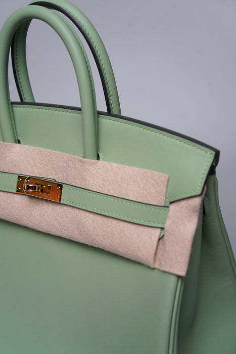 Hermes Birkin 25 in Vert Criquet Swift Ghw (Brand New)