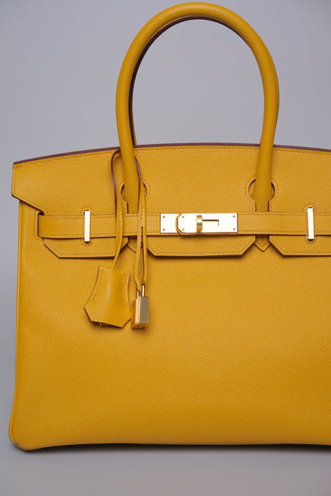 Hermes Birkin 30 in Jaune Ambre Epsom Ghw (Brand New)