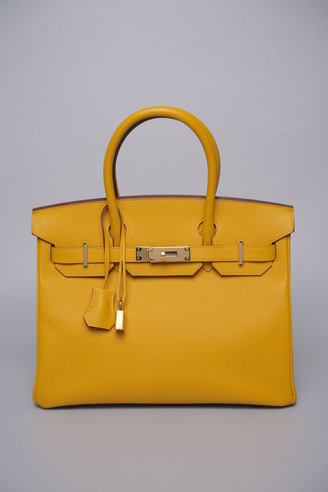Hermes Birkin 30 in Jaune Ambre Epsom Ghw (Brand New)