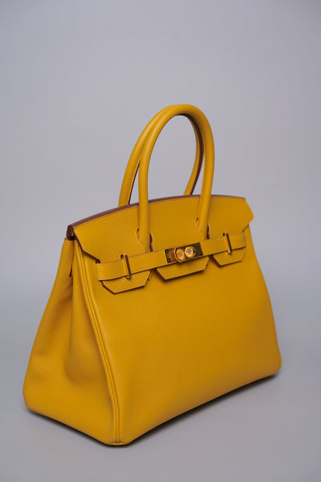 Hermes Birkin 30 in Jaune Ambre Epsom Ghw (Brand New)