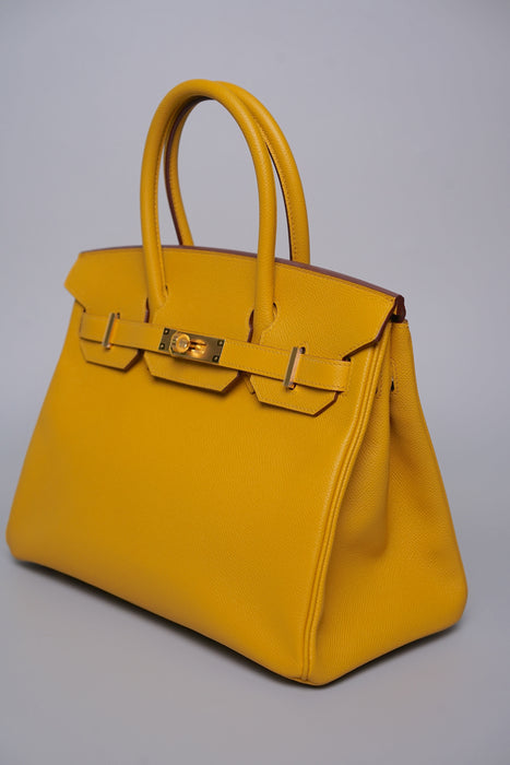 Hermes Birkin 30 in Jaune Ambre Epsom Ghw (Brand New)