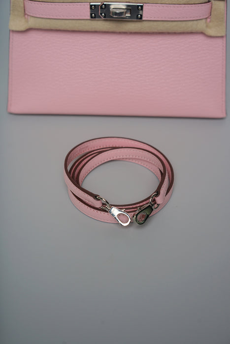 Hermes Kelly 20 HSS in Rose Sakura Chevre Phw (Brand New)
