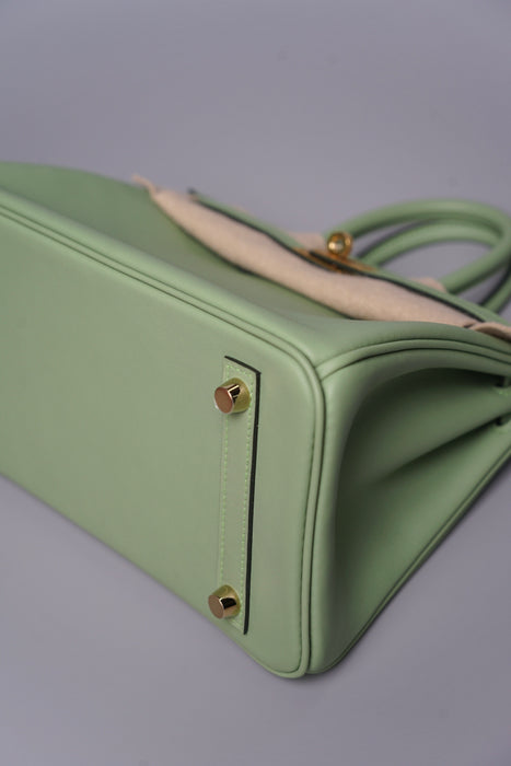 Hermes Birkin 25 in Vert Criquet Swift Ghw (Brand New)