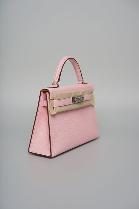 Hermes Kelly 20 HSS in Rose Sakura Chevre Phw (Brand New)