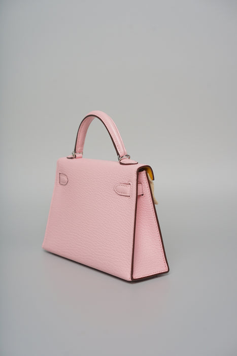 Hermes Kelly 20 HSS in Rose Sakura Chevre Phw (Brand New)
