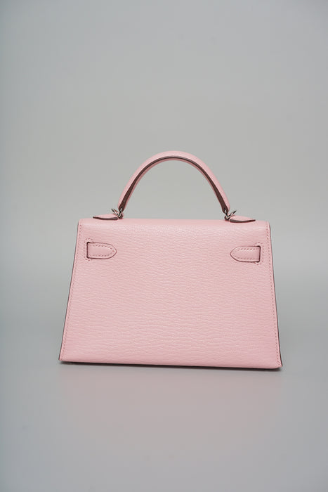 Hermes Kelly 20 HSS in Rose Sakura Chevre Phw (Brand New)
