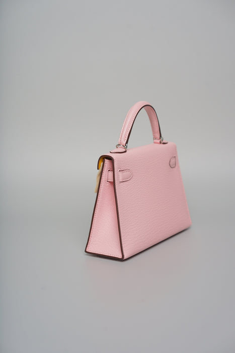 Hermes Kelly 20 HSS in Rose Sakura Chevre Phw (Brand New)