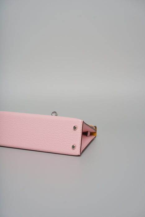 Hermes Kelly 20 HSS in Rose Sakura Chevre Phw (Brand New)