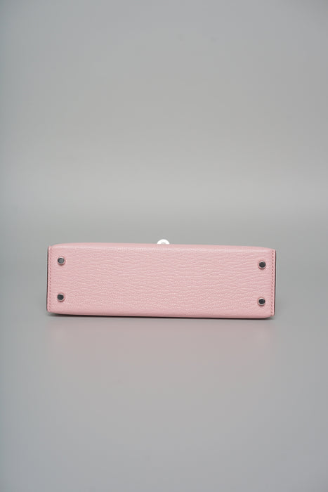 Hermes Kelly 20 HSS in Rose Sakura Chevre Phw (Brand New)