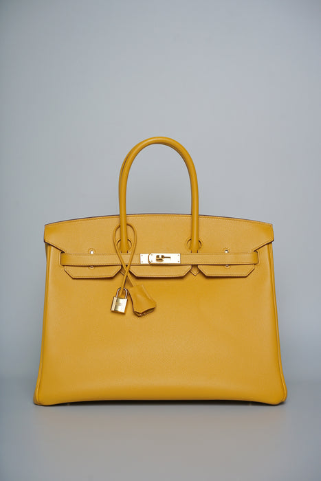 Hermes Birkin 35 in Jaune Ambre Epsom Ghw