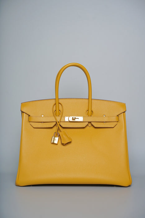 Hermes Birkin 35 in Jaune Ambre Epsom Ghw