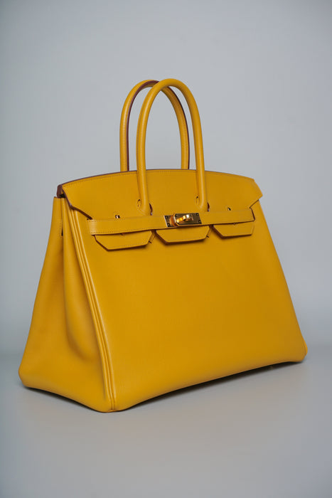 Hermes Birkin 35 in Jaune Ambre Epsom Ghw