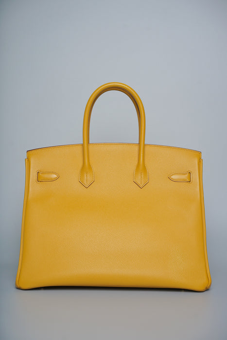Hermes Birkin 35 in Jaune Ambre Epsom Ghw