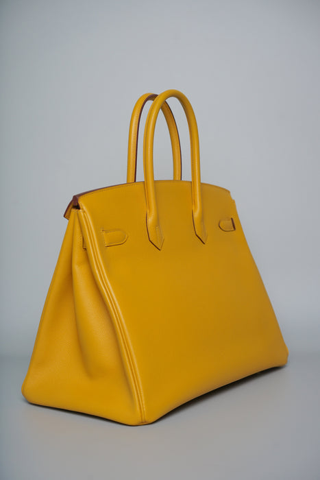 Hermes Birkin 35 in Jaune Ambre Epsom Ghw