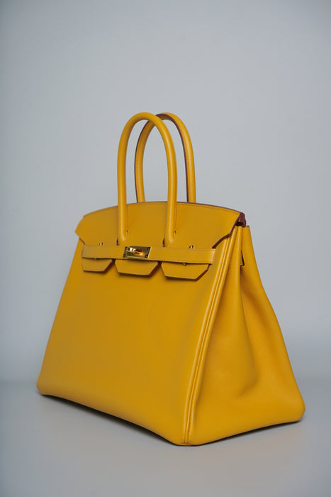 Hermes Birkin 35 in Jaune Ambre Epsom Ghw