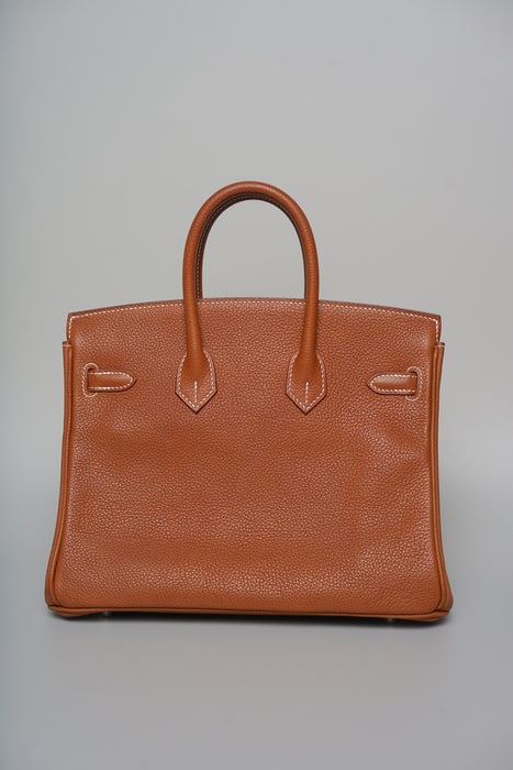 Hermes Birkin 25 in Fauve Barenia Phw