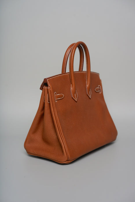 Hermes Birkin 25 in Fauve Barenia Phw