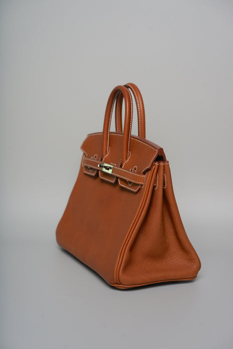 Hermes Birkin 25 in Fauve Barenia Phw