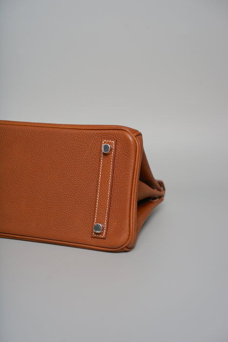 Hermes Birkin 25 in Fauve Barenia Phw