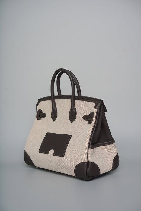 Hermes Birkin 25 Cargo in Bai Brun x Ecru Phw (Brand New)