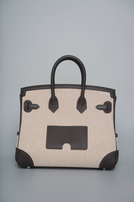 Hermes Birkin 25 Cargo in Bai Brun x Ecru Phw (Brand New)