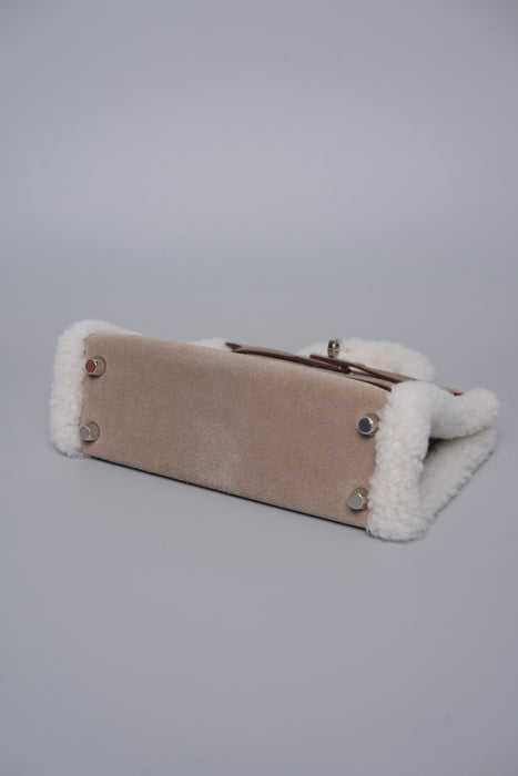 Hermes Kelly 20 Teddy Grizzly in Gris Caillou/Ecru/Etoupe Phw