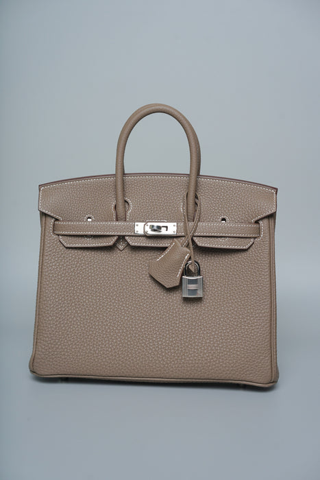 Hermes Birkin 25 in Gris T Togo Phw (Brand New)