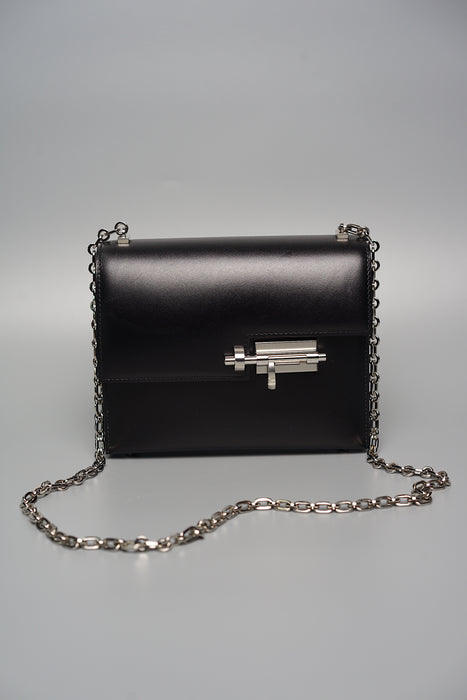 Hermes Mini Verrou in Noir Box Calf Phw