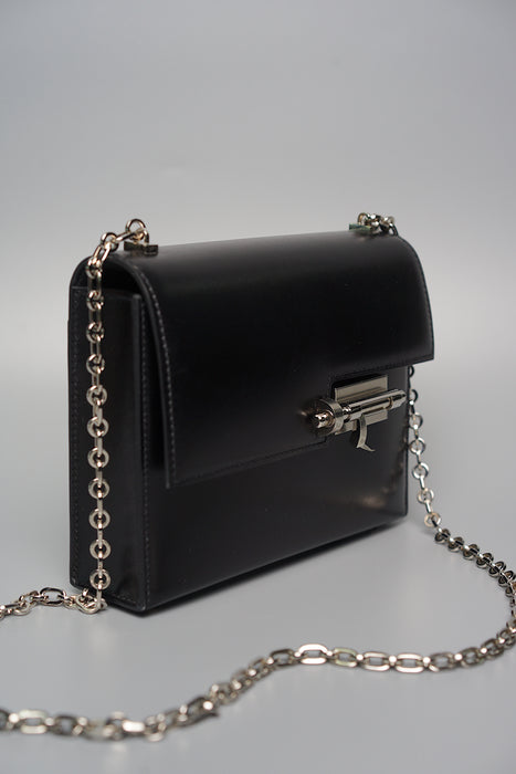 Hermes Mini Verrou in Noir Box Calf Phw