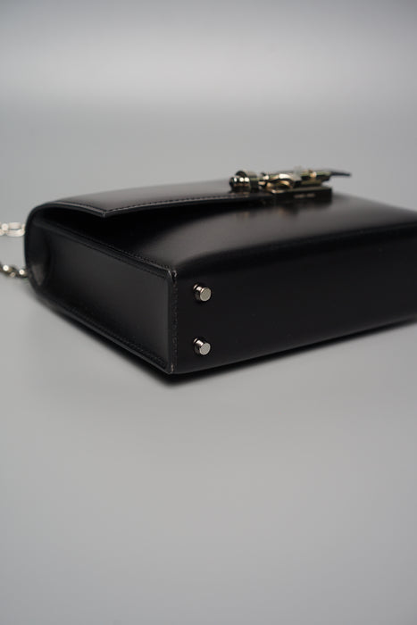 Hermes Mini Verrou in Noir Box Calf Phw