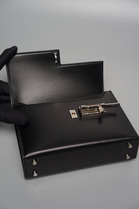 Hermes Mini Verrou in Noir Box Calf Phw