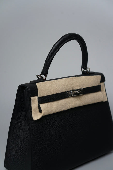Hermes Kelly 25 Sellier in Noir Phw