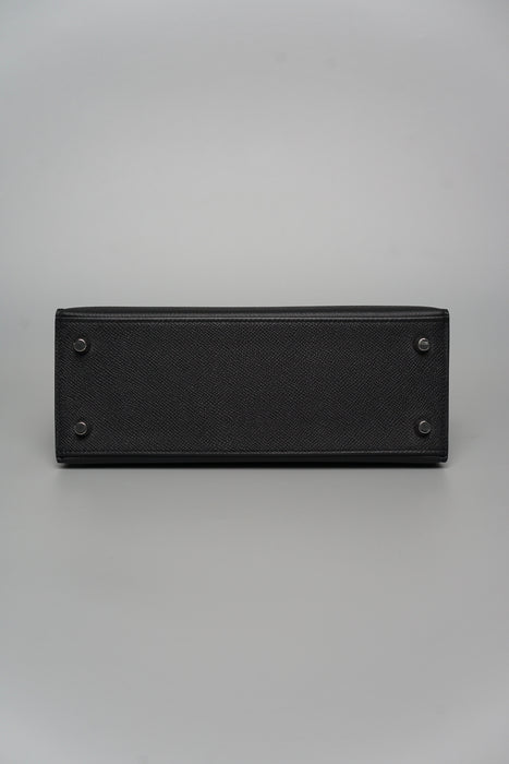 Hermes Kelly 25 Sellier in Noir Phw