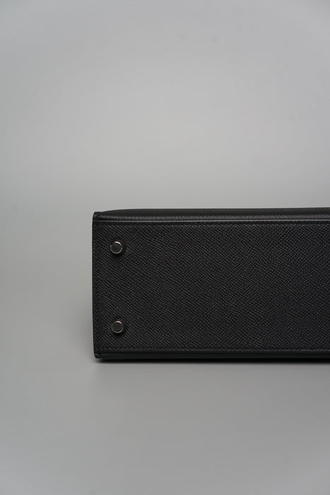 Hermes Kelly 25 Sellier in Noir Phw