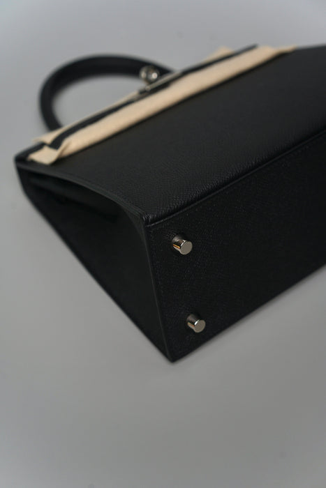 Hermes Kelly 25 Sellier in Noir Phw