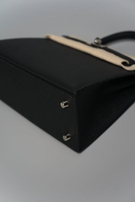 Hermes Kelly 25 Sellier in Noir Phw