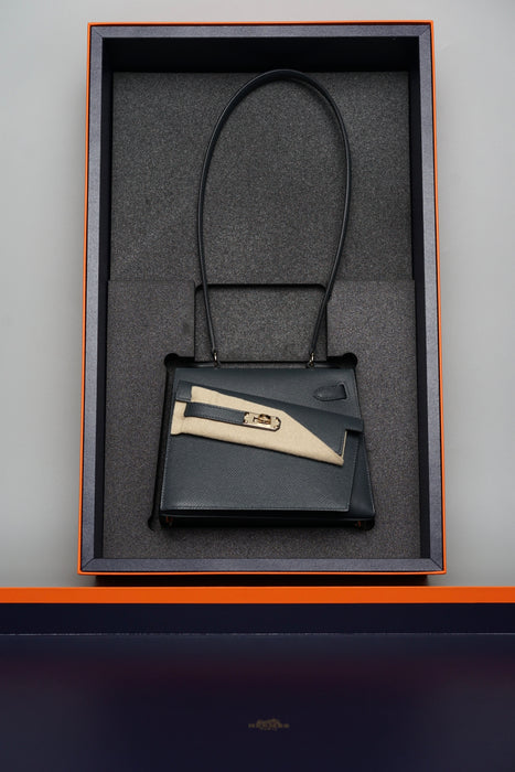 Hermes Kelly Sellier Desordre in Gris Misty Permabrass (Brand New)