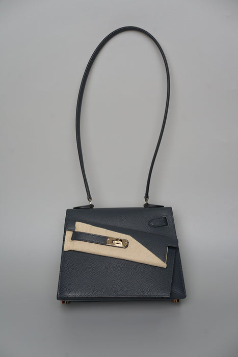 Hermes Kelly Sellier Desordre in Gris Misty Permabrass (Brand New)