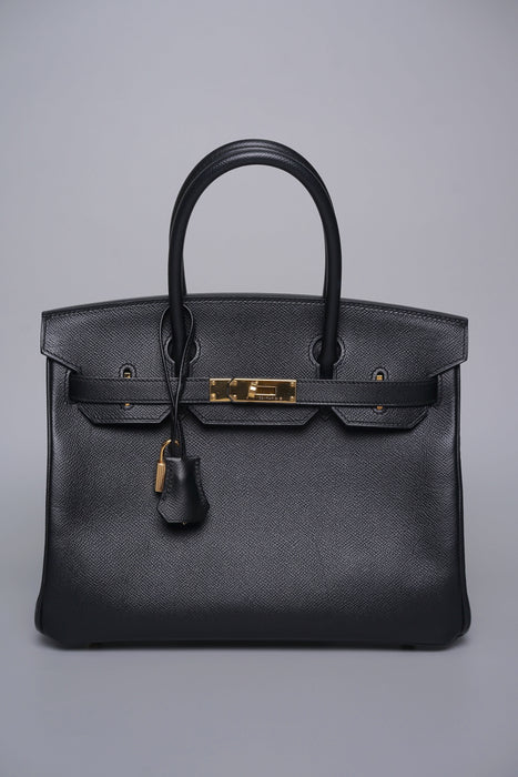 Hermes Birkin 30 in Noir Togo Ghw